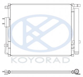 SANTA FE КОНДЕНСАТОР КОНДИЦ (дизель) KOYORAD hnsfe12-931