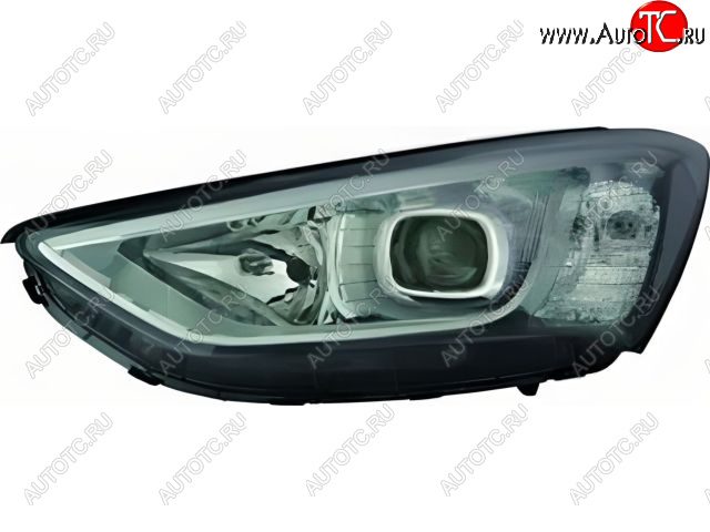 10 299 р. Левая фара (корректор, линзован) BODYPARTS Hyundai Santa Fe DM дорестайлинг (2012-2016)  с доставкой в г. Пермь
