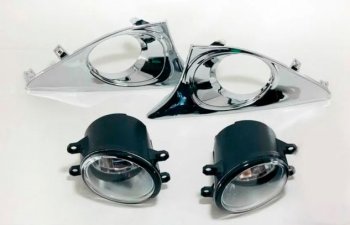 Комплект противотуманных фар (с решеткой бампера, пр-во Китай) BODYPARTS Toyota Camry  XV50 (2011-2014) дорестайлинг (решетка бампера хром)