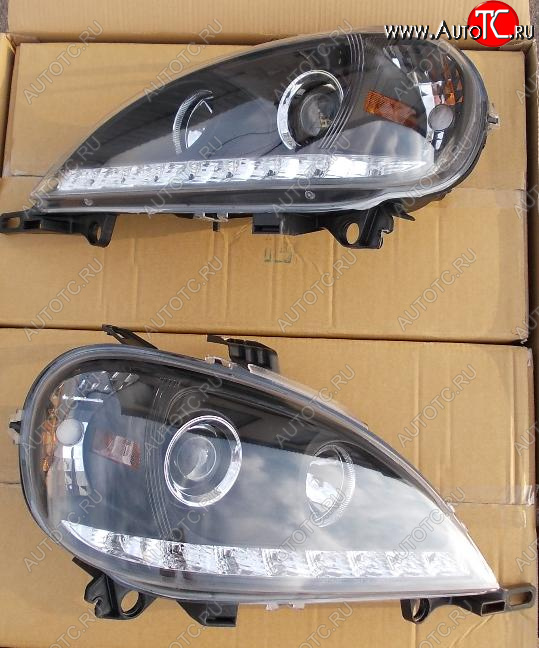 33 899 р. W163ML ФАРА Л+П (КОМПЛЕКТ) ТЮНИНГ (DEVIL EYES) ЛИНЗОВАН С ДИОД ППРОТИВОТУМ (JUNYAN) ВНУТРИ ЧЕРН JUNYAN md16398-002b-n  с доставкой в г. Пермь