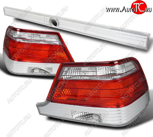 6 399 р. W140 ФОНАРЬ ЗАДН ВНЕШН Л+П (КОМПЛЕКТ) С ЦЕНТР МОЛДИНГ ТЮНИНГ ХРУСТАЛ БЕЛ-КРАСН BODYPARTS md14096-743wr-n  с доставкой в г. Пермь