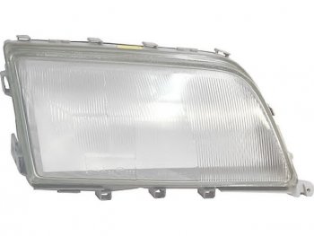 Правое стекло передней фары (пр-во Китай) BODYPARTS Mercedes-Benz C-Class  W202 (1993-1997) дорестайлинг седан (ребристое)