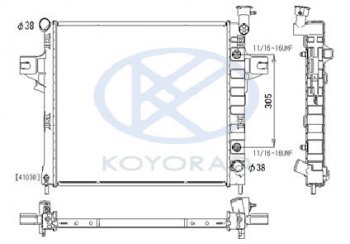GR CHEROKEE РАДИАТОР ОХЛАЖДЕН 4.7 AT (KOYO) KOYORAD jpgch99-911