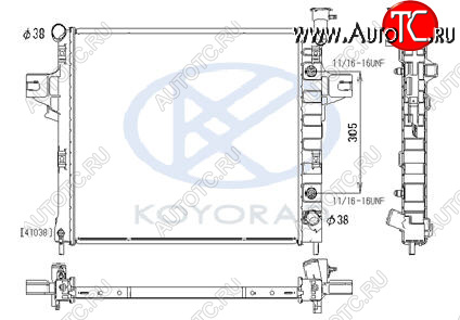 14 899 р. GR CHEROKEE РАДИАТОР ОХЛАЖДЕН 4.7 AT (KOYO) KOYORAD jpgch99-911  с доставкой в г. Пермь