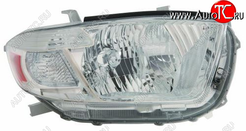 11 249 р. Правая фара (c электрокорректором) DEPO Toyota Highlander XU40 дорестайлинг (2007-2010)  с доставкой в г. Пермь