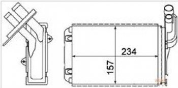 759 р. CLIO (MEGANE (96-00)) РАДИАТОР ОТОПИТЕЛЯ (см.каталог) BODYPARTS rncli90-900  с доставкой в г. Пермь. Увеличить фотографию 1