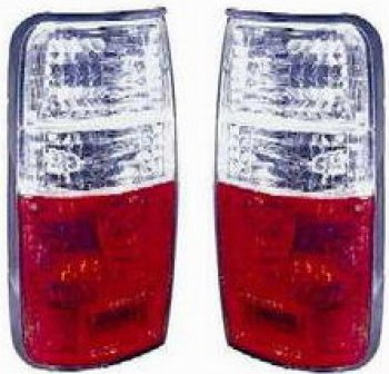 LANDCRUISER ФОНАРЬ ЗАДН ВНЕШН Л+П (КОМПЛЕКТ) ТЮНИНГ ПРОЗРАЧ (DEPO) БЕЛ-КРАСН DEPO tylan90-740wr-n