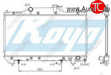 6 849 р. AVENSIS РАДИАТОР ОХЛАЖДЕН AT 1.6 1.8 (KOYO) KOYORAD tyave00-911  с доставкой в г. Пермь