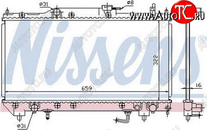 6 499 р. AVENSIS (7AFE) РАДИАТОР ОХЛАЖДЕН AT 1.8 BODYPARTS tyave98-910  с доставкой в г. Пермь