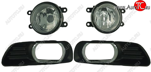 3 899 р. Комплект противотуманных фар (с решеткой бампера, пр-во Китай) BODYPARTS Toyota Camry XV40 дорестайлинг (2006-2008)  с доставкой в г. Пермь