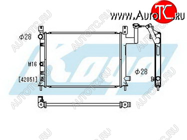 8 199 р. N13 {B12} РАДИАТОР ОХЛАЖДЕН MT 1.3 1.6 (KOYO) KOYORAD nnn1386-911  с доставкой в г. Пермь