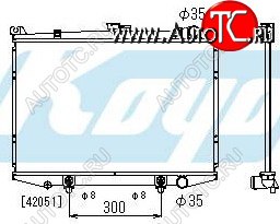 5 249 р. TERRANO РАДИАТОР ОХЛАЖДЕН AT 2.4 3 (KOYO) (2 ряд) KOYORAD nnter87-911  с доставкой в г. Пермь