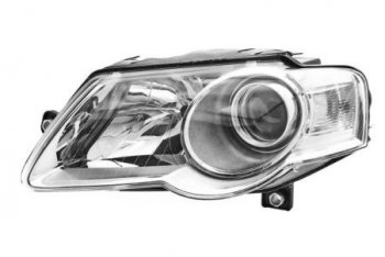 Левая фара (c электрокорректором, линзован) DEPO Volkswagen Passat  B6 (2005-2011) седан