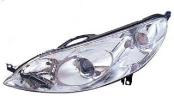 Левая фара (c электрокорректором) DEPO Peugeot 407  седан (2004-2010)