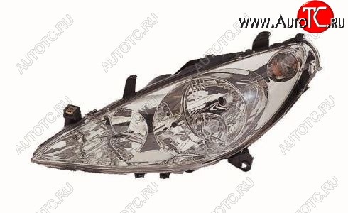 9 899 р. Левая фара (с электрокорректором) DEPO  Peugeot 307 ( хэтчбэк 5 дв.,  хэтчбэк 3 дв.) (2005-2008) рестайлинг  с доставкой в г. Пермь