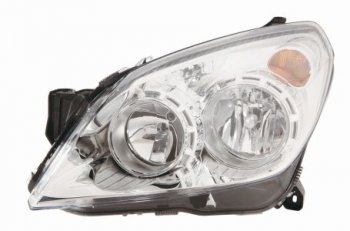 Левая фара (c электрокорректором) DEPO Opel Astra  H (2004-2009) седан дорестайлинг, седан рестайлинг