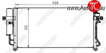3 289 р. GETZ (535 x 345 mm) КОНДЕНСАТОР КОНДИЦ AT (см.каталог) BODYPARTS hngez02-931  с доставкой в г. Пермь
