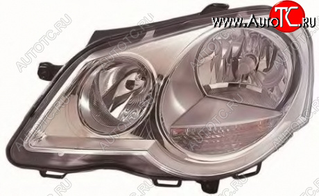 7 349 р. Левая фара (c электрокорректором) DEPO  Volkswagen Polo  9N1 (2005-2009) рестайлинг седан  с доставкой в г. Пермь