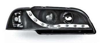 S40 {V40} ФАРА Л+П (КОМПЛЕКТ) ТЮНИНГ (DEVIL EYES) ЛИНЗОВАН С СВЕТЯЩ ОБОДК ЛИТОЙ УК.ПОВОР (JUNYAN) ВНУТРИ ЧЕРН JUNYAN vvs4096-001b-n