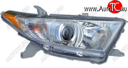 13 249 р. Правая фара (корректор) BodyParts   Toyota Highlander  XU40 (2010-2013) рестайлинг  с доставкой в г. Пермь