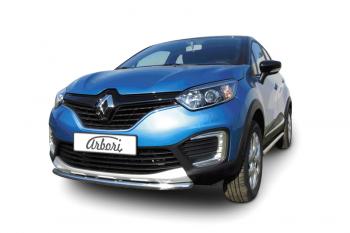 11 899 р. Защита переднего бампера Arbori d42 RENAULT KAPTUR 2016-  Рено Каптюр Arbori afzdark02  с доставкой в г. Пермь. Увеличить фотографию 1