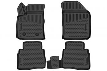 3 289 р. Коврики 3D в салон подходят для KAIYI E5 2023 - 4шт. (полиуретан)  Каию Е5 Element element3dan0474210k  с доставкой в г. Пермь. Увеличить фотографию 1