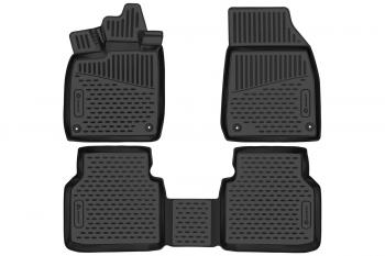 2 899 р. Коврики 3D в салон подходят для VOLKSWAGEN ID.4 2020-, кроссовер, battery electric, USA, 3шт. (полиуретан)  Фольксваген Ид.4 Element element3dan0327210k  с доставкой в г. Пермь. Увеличить фотографию 1