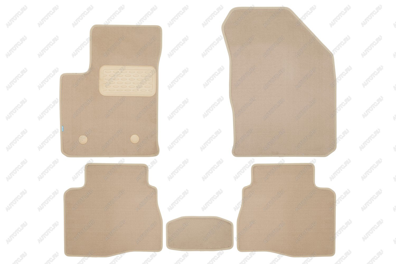 4 199 р. Коврики в салон Klever Premium KAIYI E5 2022- сед., 5шт. (текстиль, бежевые)  Каию Е5 Klever klever0412400122112kh  с доставкой в г. Пермь