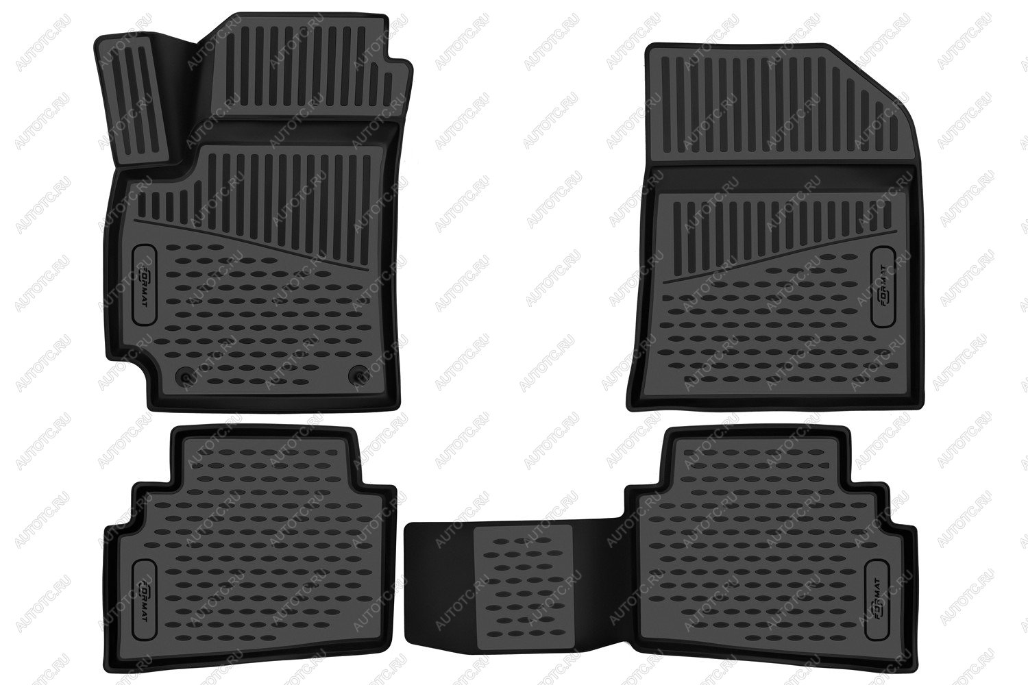 4 099 р. Коврики 3D в салон подходят для KIA Seltos, 2WD4WD, 2020-. кросс, 4шт. (ПУ, повышенная износостойкость)  Киа Селтос FORMAT format.3d02441210  с доставкой в г. Пермь