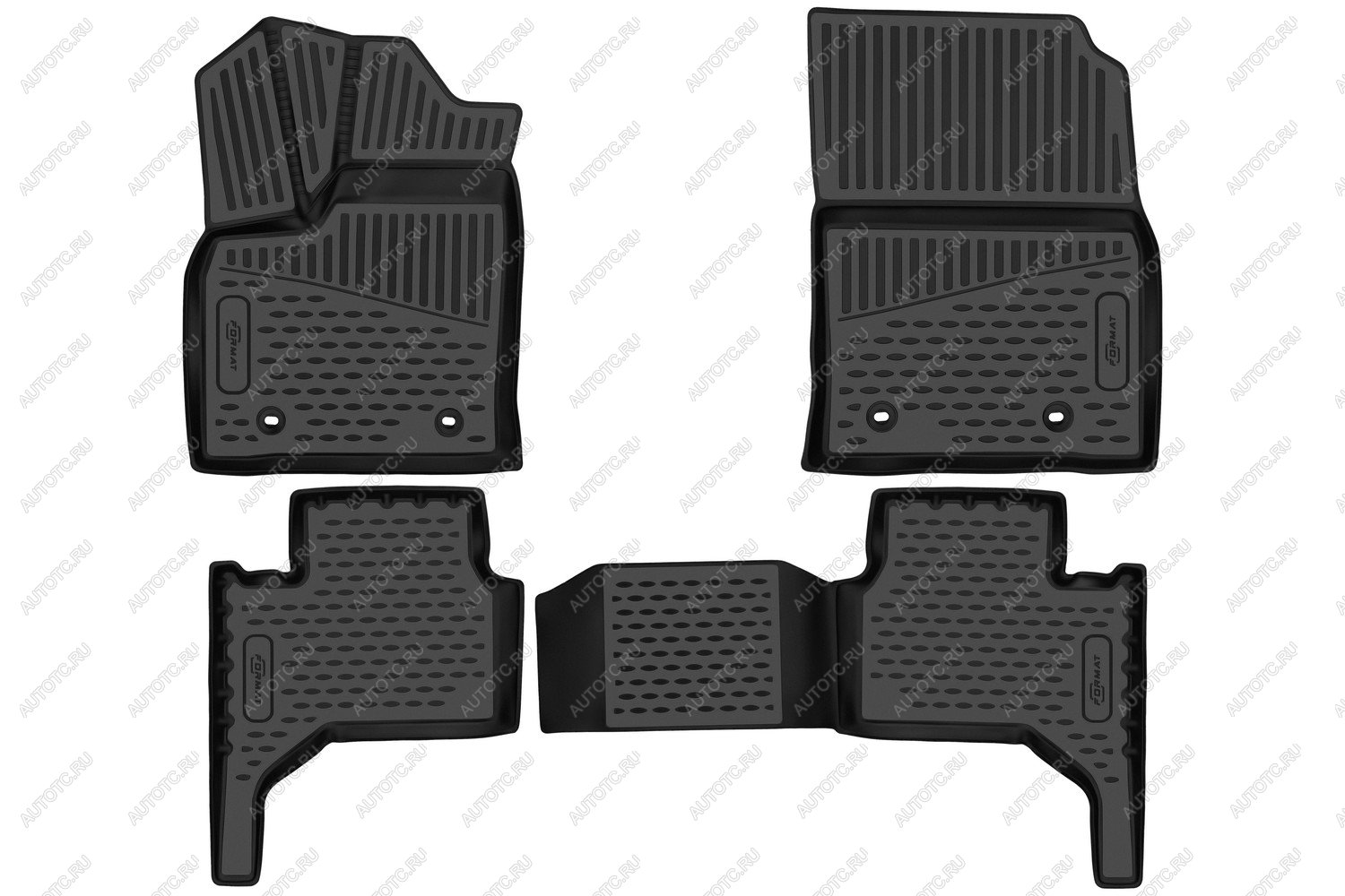 4 099 р. Коврики 3D в салон подходят для TOYOTA Land Cruiser (300 Series) 2021-, Внед, 5 мест, 4шт. (ПУ, повышенная износостойкость)  Тойота Ленд крузер FORMAT format.3da66914210k  с доставкой в г. Пермь