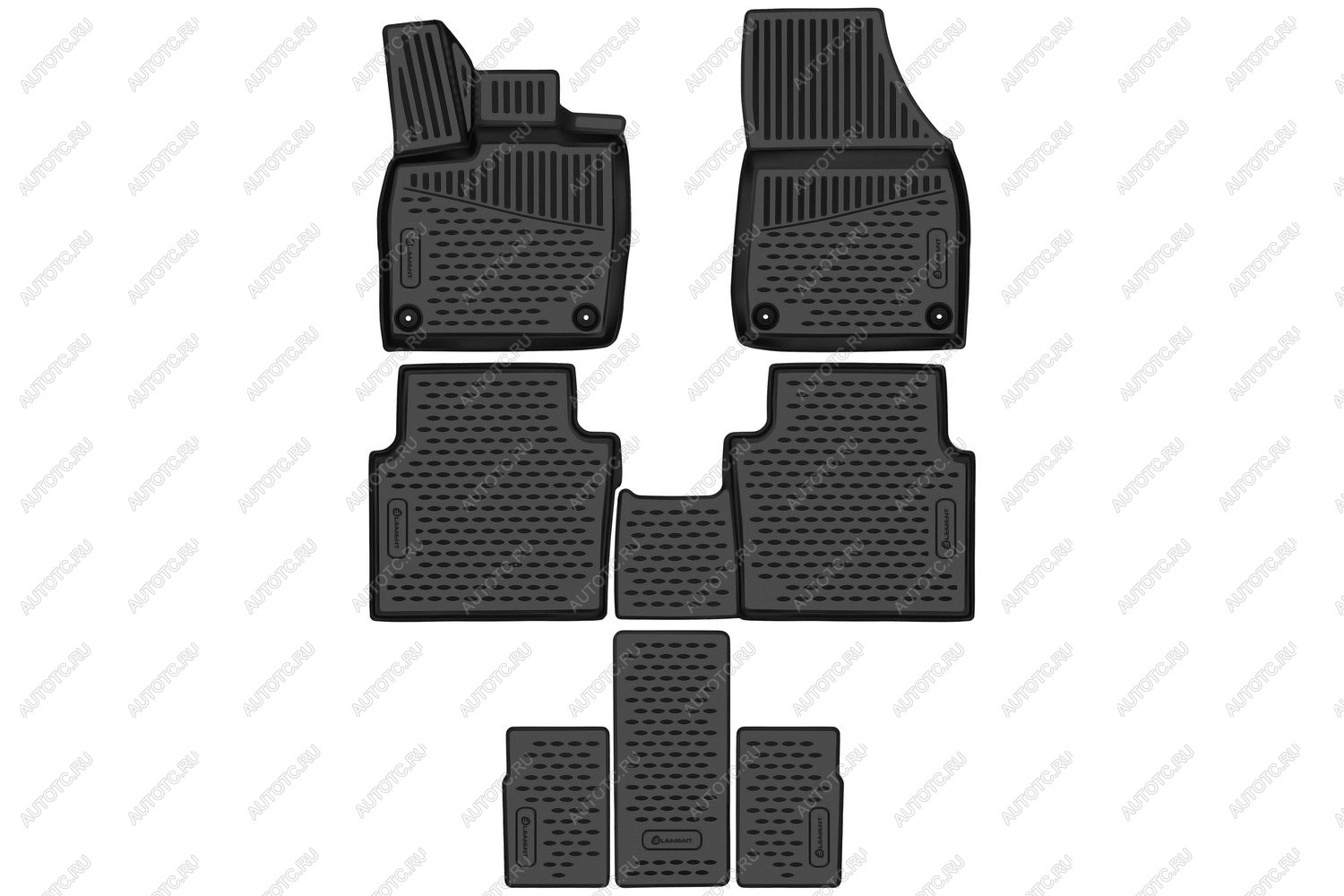 3 679 р. Коврики 3D в салон подходят для VOLKSWAGEN ID.6 (I) 2021 -, 6 мест, 7шт. (полиуретан)  Фольксваген Ид.6 Element element3da67270210k  с доставкой в г. Пермь