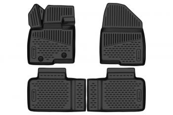 2 899 р. Коврики 3D в салон подходят для BAIC X55 2023 - 4шт. (полиуретан)  Х 55 Element element3da70891210k  с доставкой в г. Пермь. Увеличить фотографию 1