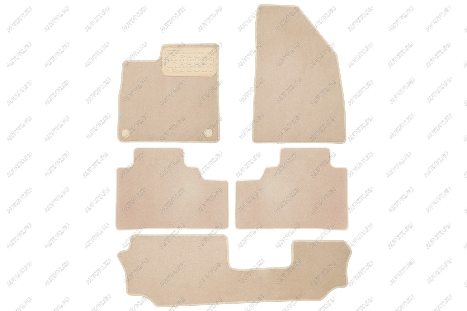 5 249 р. Коврики в салон Klever Premium GAC GS8 2021-, внед., 5шт. (текстиль, бежевые)  Гак ГС8 Klever klever0410500222112kh  с доставкой в г. Пермь