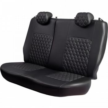 6 949 р. Комплект чехлов для сидений (ЦЗС Илана+Орегон) ТУРИН ст РОМБ Lord Autofashion Lifan Breez (2006-2012) (черный, вставка черная, строчка черная)  с доставкой в г. Пермь. Увеличить фотографию 5