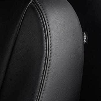 6 949 р. Комплект чехлов для сидений (ЦЗС Илана+Орегон) ТУРИН ст РОМБ Lord Autofashion Lifan Breez (2006-2012) (черный, вставка черная, строчка черная)  с доставкой в г. Пермь. Увеличить фотографию 7