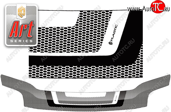 2 399 р. Дефлектор капота CA-Plastic  Toyota Corolla Rumion  E150 (2007-2015) (серия ART графит)  с доставкой в г. Пермь