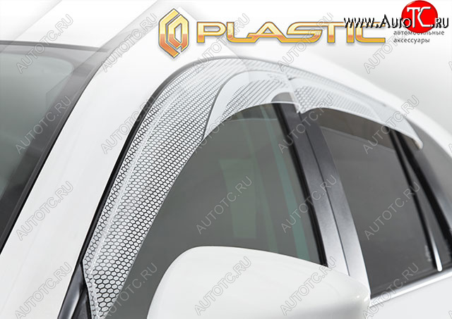 2 199 р. Дефлектора окон CA-Plastic  Nissan Qashqai  1 (2007-2010) дорестайлинг (серия Art белая, без хром. молдинга)  с доставкой в г. Пермь