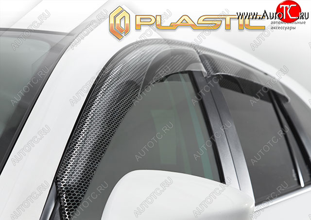 2 199 р. Дефлектора окон CA-Plastic  Nissan Qashqai  1 (2007-2010) дорестайлинг (серия Art черная)  с доставкой в г. Пермь