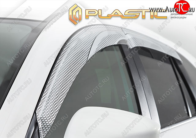 2 199 р. Дефлектора окон CA-Plastic  Nissan Qashqai  1 (2007-2010) дорестайлинг (серия Art серебро)  с доставкой в г. Пермь