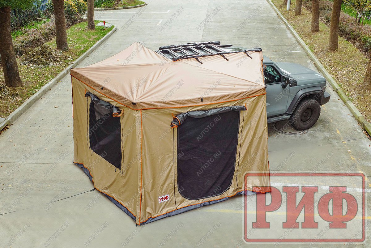 43 549 р. Стенки к автомобильной веерной маркизе (тамбур) РИФ 2.5х2.5 м (правые)  rifanf062520602w  с доставкой в г. Пермь