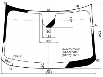 Стекло лобовое CHEVROLET ORLANDO 11-15 FUYAO 3030AGNBLV