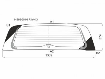 10 399 р. Стекло заднее (Цвет зеленый Обогрев) Kia Soul 19- XYG 4459BGNHI RW/H/X  с доставкой в г. Пермь. Увеличить фотографию 1