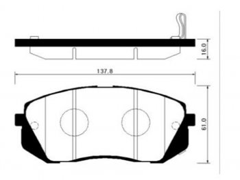 Колодки тормозные передние FR-FL SAT  Hyundai IX35 NU дорестайлинг (2017-2020)