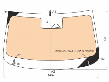 Стекло лобовое (Обогрев полный Камера Датчик дождя) Haval Jolion 20-24 XYG HAVAL-JOLION-21-L-SZH LFW/W/X
