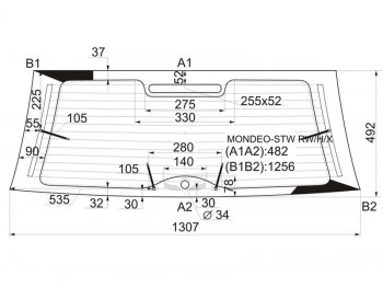 4 199 р. Стекло заднее с обогревом FORD MONDEO 5D WGN 93-00 XYG MONDEO-STW RW/H/X, mondeostwrwhx XYG MONDEO-STW RW/H/X  с доставкой в г. Пермь. Увеличить фотографию 1