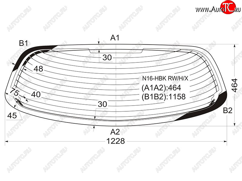 7 549 р. Стекло заднее (Цвет зеленый Обогрев) Nissan Almera 00-06 XYG N16-HBK RW/H/X  с доставкой в г. Пермь