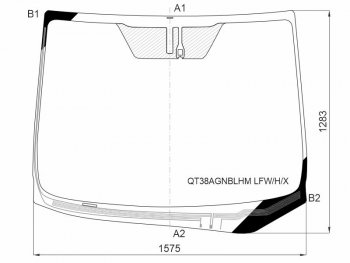 Стекло лобовое (Обогрев щеток Датчик дождя) Toyota Alphard (H30) 15-23 XYG QT38AGNBLHM LFW/H/X
