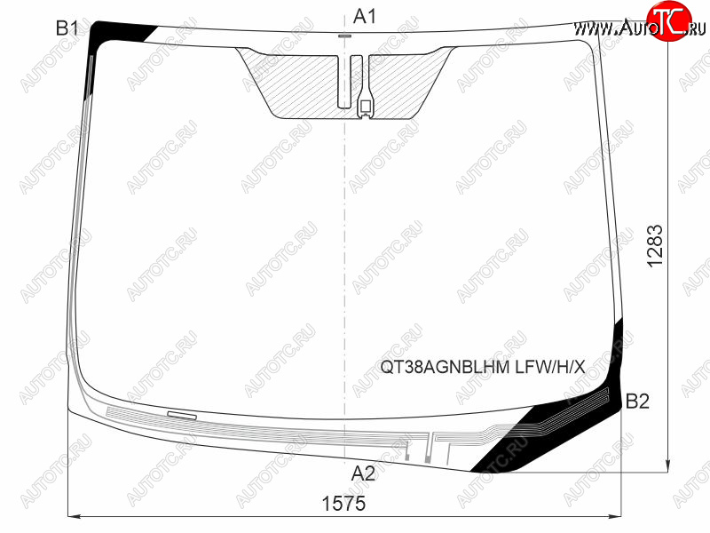 15 649 р. Стекло лобовое (Обогрев щеток Датчик дождя) Toyota Alphard (H30) 15-23 XYG QT38AGNBLHM LFW/H/X  с доставкой в г. Пермь