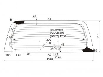 7 699 р. Стекло заднее (Цвет зеленый Обогрев) Honda Stream 00-06 XYG S7A RW/H/X  с доставкой в г. Пермь. Увеличить фотографию 1