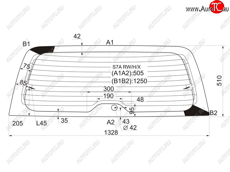 7 699 р. Стекло заднее (Цвет зеленый Обогрев) Honda Stream 00-06 XYG S7A RW/H/X  с доставкой в г. Пермь